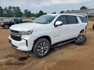 2024 Chevrolet Suburban z VIN 1GNSCBED3RR412789, wystawiony jako Copart lot #59297455 z przebiegiem 7655 mil mil oraz Szkoda całkowita • Salvage title. Historia ofert i sprzedaży dostępna na DreamBid. Obrazek 1.