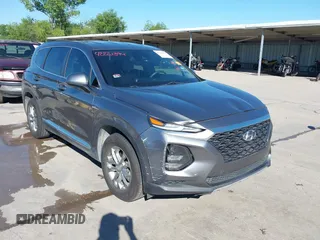 2019 Hyundai Santa Fe SE with VIN 5NMS23AD9KH037539, listed as a IAAI auction lot 42221894 with 87,755 mi miles and . Bid and sale history available at DreamBid. Image 1.