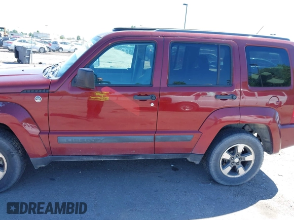 2008 Jeep Liberty Sport with VIN 1J8GN28K38W277986, listed as a IAAI auction lot 42196000 with 175,246 mi miles. Bid and sale history available at carsss.com. Image 6.