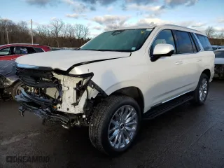 2024 Cadillac Escalade 4WD Premium Luxury with VIN 1GYS4BKL1RR360705, listed as a Copart auction lot 85241514 with 2,615 mi miles and Salvage Title. Bid and sale history available at carsss.com. Image 1.