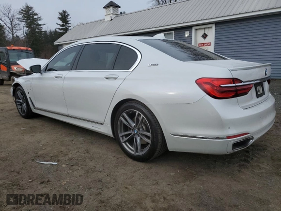 2018 BMW 7 Series 740e xDrive with VIN WBA7J2C57JG938114, listed as a Copart auction lot 41833424 with 45,559 mi miles and . Bid and sale history available at DreamBid. Image 2.