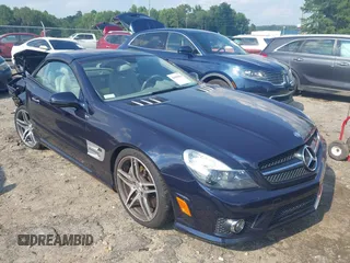 2009 Mercedes-Benz SL 55/63 AMG with VIN WDBSK70F49F146572, listed as a IAAI auction lot 42690284 with 65,664 mi miles and . Bid and sale history available at DreamBid. Image 1.