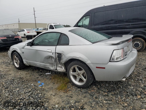 2003 Ford Mustang GT Deluxe with VIN 1FAFP42X33F380899, listed as a Copart auction lot 42158555 with 142,086 mi miles and Salvage Title. Bid and sale history available at carsss.com. Image 2.