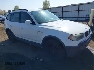 2004 BMW X3 2.5i with VIN WBXPA73434WC36038, listed as a IAAI auction lot 42120563 with 210,986 mi miles. Bid and sale history available at carsss.com. Image 1.