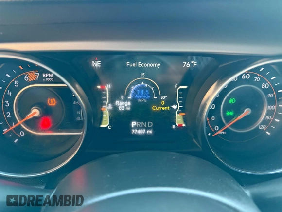 2021 Jeep Wrangler Unlimited Willys с VIN 1C4HJXDNXMW680247, выставлен на аукционе Copart как лот 59822035 с пробегом 77 407 миль миль и Чистый • Clean title. История ставок и продаж доступна на DreamBid. Изображение 8.