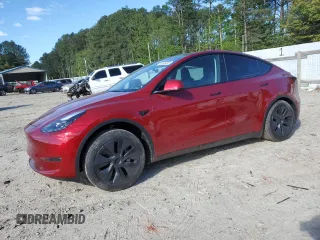 2024 Tesla Model Y Long Range с VIN 7SAYGDEE6RA318973, выставлен на аукционе Copart как лот 55586435 с пробегом 8 700 миль миль и Списание • Salvage title. История ставок и продаж доступна на DreamBid. Изображение 1.