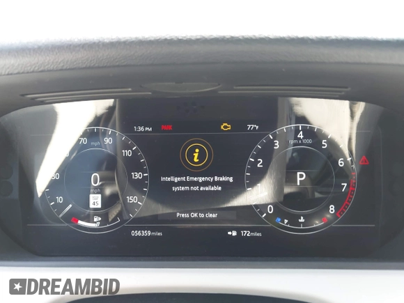 2019 Land Rover Range Rover Velar S with VIN SALYB2EX2KA783830, listed as a IAAI auction lot 42031753 with 56,359 mi miles and . Bid and sale history available at DreamBid. Image 7.
