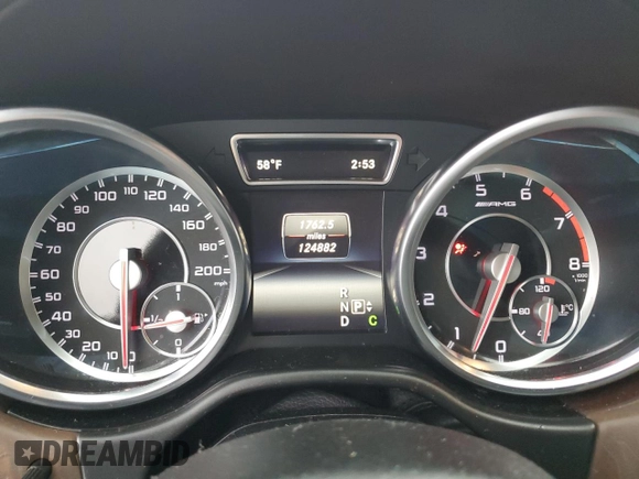 2015 Mercedes-Benz GL-Class GL 63 AMG with VIN 4JGDF7EE6FA609007, listed as a Copart auction lot 44632454 with 124,882 mi miles. Bid and sale history available at carsss.com. Image 9.