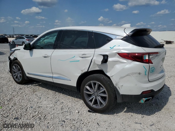 2022 Acura RDX w/Technology Package with VIN 5J8TC1H57NL006380, listed as a Copart auction lot 71384164 with 11,103 mi miles and Salvage Title. Bid and sale history available at carsss.com. Image 2.