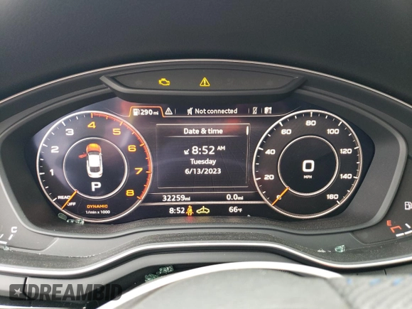 2019 Audi A5 Sportback Premium Plus with VIN WAUENCF53KA077435, listed as a Copart auction lot 55863653 with 32,259 mi miles. Bid and sale history available at carsss.com. Image 9.