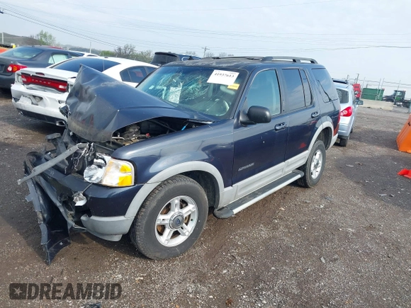 2002 Ford Explorer XLT with VIN 1FMDU63E82UA70806, listed as a IAAI auction lot 41937613 with 296,274 mi miles and . Bid and sale history available at DreamBid. Image 2.