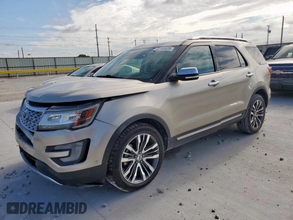2017 Ford Explorer Platinum with VIN 1FM5K8HT4HGE36426, listed as a Copart auction lot 62105525 with 119,566 mi miles and Salvage title. Bid and sale history available at DreamBid. Image 1.