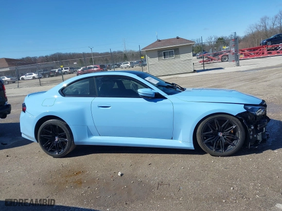 2023 BMW M2 with VIN 3MF13DM00P8D18677, listed as a IAAI auction lot 41835134 with 1 mi miles. Bid and sale history available at carsss.com. Image 14.