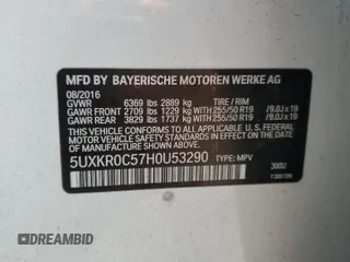 2017 BMW X5 xDrive35i with VIN 5UXKR0C57H0U53290, listed as a Copart auction lot 53072275 with 139,085 mi miles and Clean Title. Bid and sale history available at carsss.com. Image 13.