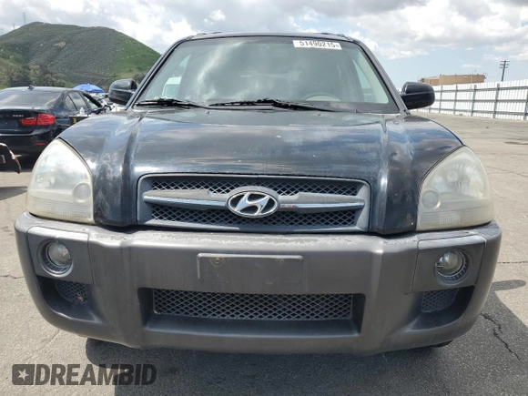 2006 Hyundai Tucson GLS with VIN KM8JN12D46U361496, listed as a Copart auction lot 51490215 with 184,077 mi miles and Clean Title. Bid and sale history available at carsss.com. Image 5.