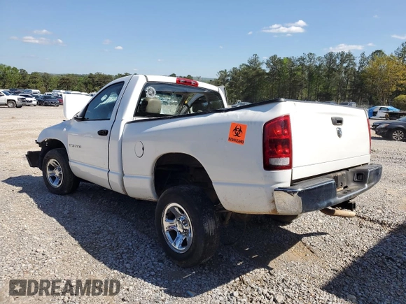 2005 Dodge 1500 ST with VIN 1D7HA16K75J646657, listed as a Copart auction lot 52172895 with Not Provided miles and Salvage Title. Bid and sale history available at carsss.com. Image 2.