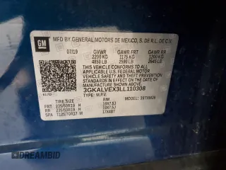 2020 GMC Terrain SLT z VIN 3GKALVEX3LL110308, wystawiony jako Copart lot #61995905 z przebiegiem 57 693 mil mil oraz Szkoda całkowita • Salvage title. Historia ofert i sprzedaży dostępna na DreamBid. Obrazek 14.