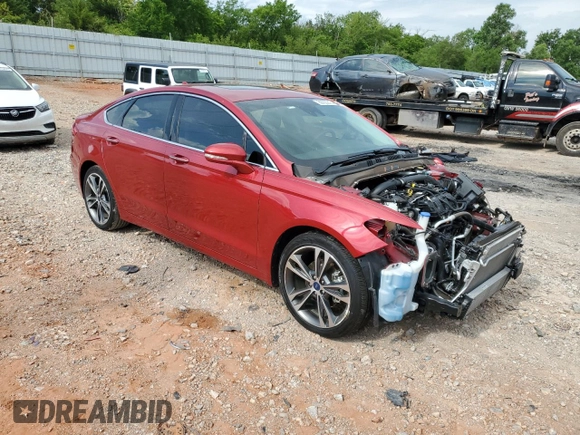 2020 Ford Fusion Titanium with VIN 3FA6P0K91LR180973, listed as a Copart auction lot 60023215 with 26,615 mi miles and Salvage title. Bid and sale history available at DreamBid. Image 4.