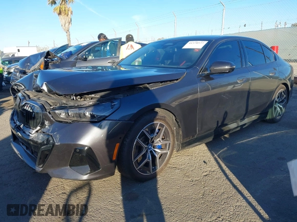 2024 BMW i5 eDrive40 with VIN WBY33FK09RCR42126, listed as a IAAI auction lot 41370577 with 9,601 mi miles and . Bid and sale history available at DreamBid. Image 19.