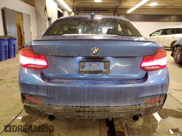 2021 BMW 2 Series M240i xDrive with VIN WBA2J7C07M7J59957, listed as a Copart auction lot 45558215 with 22,522 mi miles and Salvage Title. Bid and sale history available at carsss.com. Image 6.