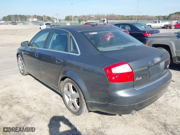 2005 Audi A4 3.0L with VIN WAULT68E35A006168, listed as a IAAI auction lot 41843262 with 125,218 mi miles. Bid and sale history available at carsss.com. Image 3.