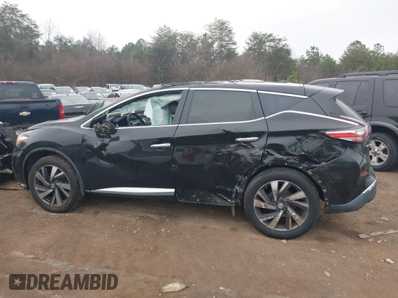 2015 Nissan Murano Platinum with VIN 5N1AZ2MG0FN218749, listed as a IAAI auction lot 41526186 with 206,492 mi miles and . Bid and sale history available at DreamBid. Image 13.