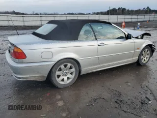 2001 BMW 3 Series 325Ci with VIN WBABS334X1JY42114, listed as a Copart auction lot 86188724 with 218,780 mi miles and Clean Title. Bid and sale history available at carsss.com. Image 3.