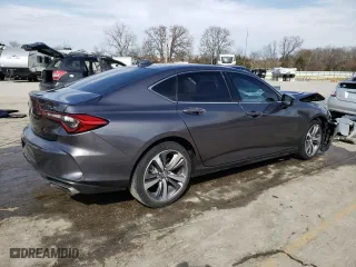 2021 Acura TLX w/Advance Package with VIN 19UUB5F64MA009614, listed as a Copart auction lot 46633875 with 39,638 mi miles and Salvage Title. Bid and sale history available at carsss.com. Image 3.