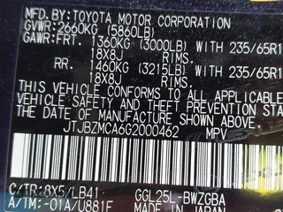 2016 Lexus RX 350 with VIN JTJBZMCA6G2000462, listed as a IAAI auction lot 42612651 with 116,158 mi miles and . Bid and sale history available at DreamBid. Image 9.