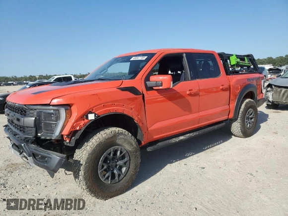 2021 Ford F-150 Raptor with VIN 1FTFW1RG7MFC62731, listed as a Copart auction lot 48047705 with 5,911 mi miles and Salvage Title. Bid and sale history available at carsss.com. Image 1.