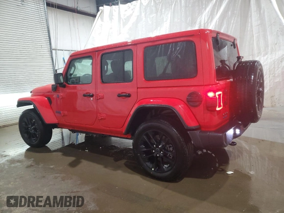 2025 Jeep Wrangler Sahara with VIN 1C4RJXP67SW577826, listed as a Copart auction lot 57946505 with 2,006 mi miles and Clean title. Bid and sale history available at DreamBid. Image 2.