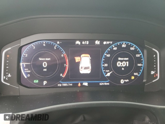 2021 Volkswagen Atlas SEL Premium R-Line with VIN 1V2FE2CA8MC221196, listed as a Copart auction lot 41882335 with 62,418 mi miles and Clean title. Bid and sale history available at DreamBid. Image 9.