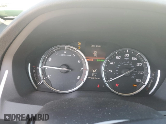 2014 Acura MDX Advance with VIN 5FRYD4H88EB026703, listed as a Copart auction lot 56964525 with 75,734 mi miles and Salvage title. Bid and sale history available at DreamBid. Image 9.