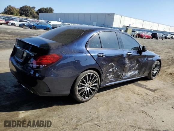 2020 Mercedes-Benz C 300 with VIN WDDWF8DB3LR530908, listed as a Copart auction lot 58015975 with 60,818 mi miles and Salvage title. Bid and sale history available at DreamBid. Image 3.