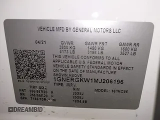 2021 Chevrolet Traverse LT Cloth with VIN 1GNERGKW1MJ206196, listed as a IAAI auction lot 41946973 with 70,630 mi miles. Bid and sale history available at carsss.com. Image 9.