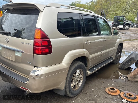 2006 Lexus GX 470 z VIN JTJBT20X960124511, wystawiony jako Copart lot #56307145 z przebiegiem 190 309 mil mil oraz Tytuł czysty. Historia ofert i sprzedaży dostępna na DreamBid. Obrazek 4.