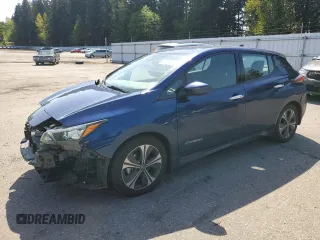 2018 Nissan LEAF S with VIN 1N4AZ1CP3JC312103, listed as a Copart auction lot 53276485 with 44,918 mi miles and Salvage Title. Bid and sale history available at DreamBid. Image 1.
