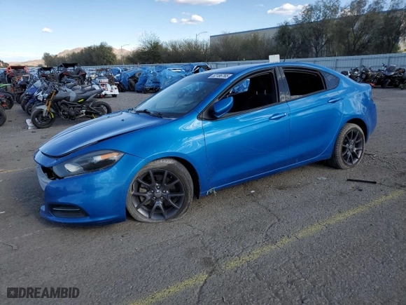 2015 Dodge Dart SE with VIN 1C3CDFAA7FD432716, listed as a Copart auction lot 52186765 with 107,348 mi miles and Salvage Title. Bid and sale history available at carsss.com. Image 1.