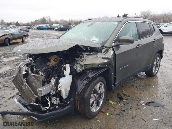 2020 Jeep Compass Limited with VIN 3C4NJDCB3LT127484, listed as a IAAI auction lot 41511639 with 1 mi miles. Bid and sale history available at carsss.com. Image 2.