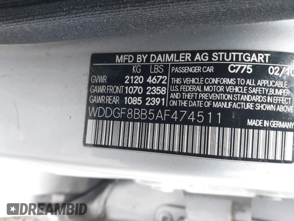 2010 Mercedes-Benz C 300 Sport z VIN WDDGF8BB5AF474511, wystawiony jako IAAI lot #42333110 z przebiegiem 150 202 mil mil oraz . Historia ofert i sprzedaży dostępna na DreamBid. Obrazek 9.