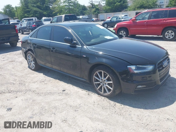2014 Audi A4 Premium Plus z VIN WAUFFAFL3EN038278, wystawiony jako IAAI lot #42340189 z przebiegiem 167 870 mil mil oraz . Historia ofert i sprzedaży dostępna na DreamBid. Obrazek 1.