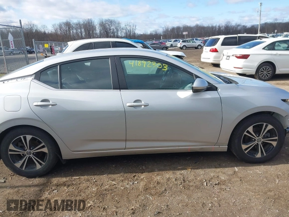 2020 Nissan Sentra SV with VIN 3N1AB8CV2LY286323, listed as a IAAI auction lot 41892303 with 46,831 mi miles. Bid and sale history available at carsss.com. Image 13.