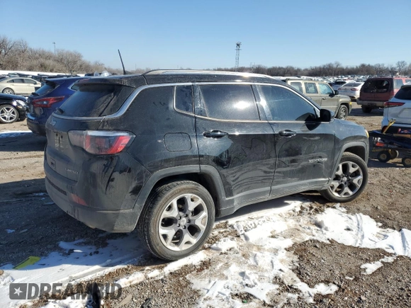 2020 Jeep Compass Limited with VIN 3C4NJDCB4LT221275, listed as a Copart auction lot 46360405 with 110,443 mi miles and Salvage Title. Bid and sale history available at carsss.com. Image 3.