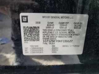 2019 GMC Sierra 2500HD Denali with VIN 1GT12SEY0KF155527, listed as a Copart auction lot 46819265 with 0 mi miles and Salvage Title. Bid and sale history available at carsss.com. Image 12.