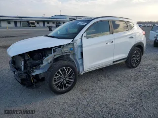 2020 Hyundai Tucson Ultimate with VIN KM8J33AL4LU262215, listed as a Copart auction lot 43955655 with 90,085 mi miles and Salvage Title. Bid and sale history available at carsss.com. Image 1.