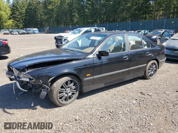 2000 BMW 5 Series 528iA with VIN WBADM6341YGU29669, listed as a Copart auction lot 55398505 with 0 mi miles and Salvage Title. Bid and sale history available at carsss.com. Image 1.