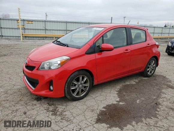 2014 Toyota Yaris L with VIN JTDKTUD34ED578405, listed as a Copart auction lot 51977115 with 92,721 mi miles and Salvage Title. Bid and sale history available at carsss.com. Image 1.