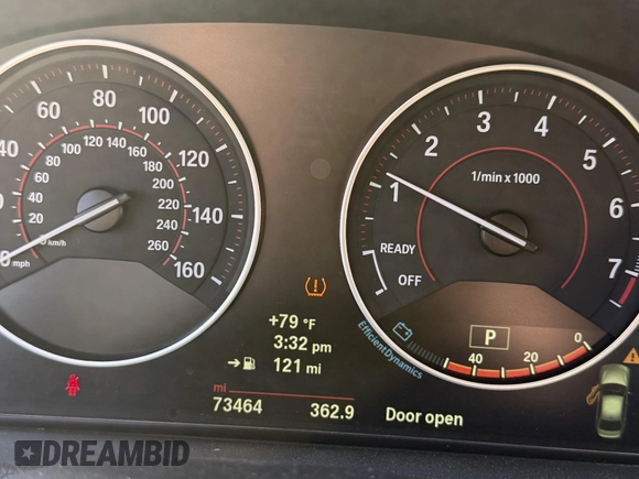 2014 BMW 3 Series 328i with VIN WBA3C1C52EK108680, listed as a IAAI auction lot 42153830 with 73,464 mi miles. Bid and sale history available at carsss.com. Image 7.