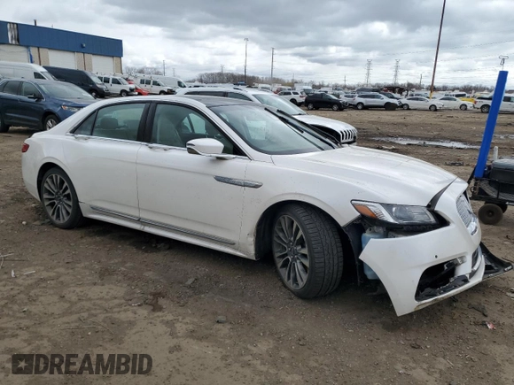 2017 Lincoln Continental Select with VIN 1LN6L9TK6H5617500, listed as a Copart auction lot 53023805 with 59,085 mi miles and Clean Title. Bid and sale history available at carsss.com. Image 4.