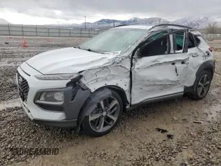 2019 Hyundai Kona Ultimate with VIN KM8K5CA51KU221572, listed as a Copart auction lot 85927904 with 0 mi miles and Salvage Title. Bid and sale history available at carsss.com. Image 1.